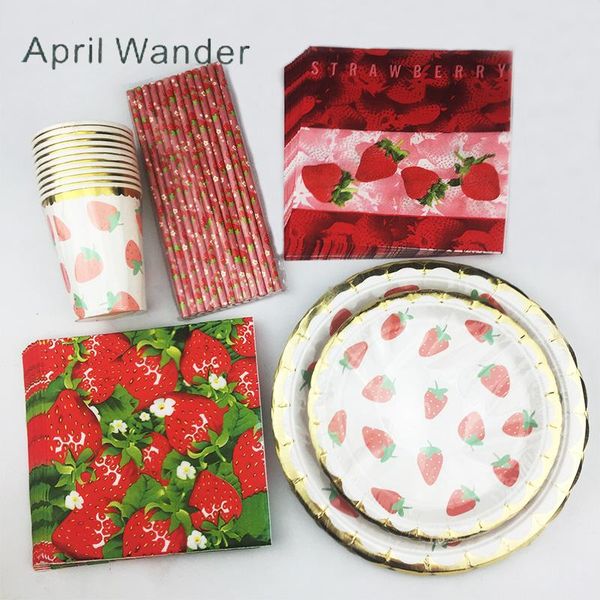 disposable dinnerware lovely strawberry party plates cups napkins paper straws for happy birthday supplies wedding favors
disposable dinnerware lovely strawberry party plates cups napkins paper straws for happy birthday supplies wedding favors