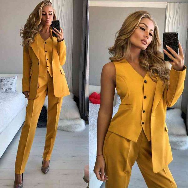 women's two piece pants ternos de wome moda amarelo nupcial ternos 3 peças festa à noite smoking mãe da noiva formal trabalho wear para, White
women's two piece pants ternos de wome moda amarelo nupcial ternos 3 peças festa à noite smoking mãe da noiva formal trabalho wear para, White