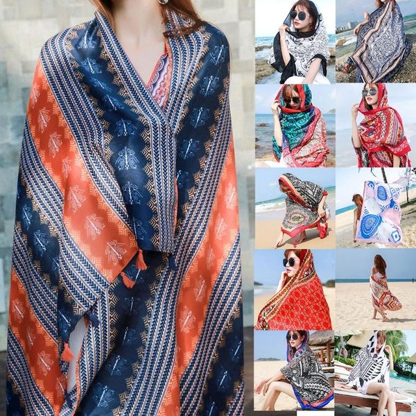 scarves k3nf beach long boho sarong women swimsuit wrap cover ups soft sunscreen shawl bikini wraps sun protection seashore scarf, Blue;gray
scarves k3nf beach long boho sarong women swimsuit wrap cover ups soft sunscreen shawl bikini wraps sun protection seashore scarf, Blue;gray
