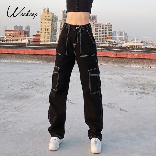 weekeep pockets patchwork baggy jeans fashion streetwear 100% cotton women denim trouser loose cargo pants korean harajuku women's, Blue
weekeep pockets patchwork baggy jeans fashion streetwear 100% cotton women denim trouser loose cargo pants korean harajuku women's, Blue