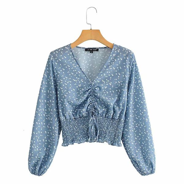 women's blouses & shirts summer women vintage polka dot print blue za short blouse chic lady fashion puff sleeve drawstring elasti, White
women's blouses & shirts summer women vintage polka dot print blue za short blouse chic lady fashion puff sleeve drawstring elasti, White