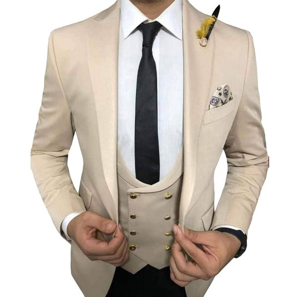 men's suits & blazers 3 piece slim fit for men with double breasted waistcoat peaked lapel wedding tuxedo groomsmen male fashion jacket, White;black
men's suits & blazers 3 piece slim fit for men with double breasted waistcoat peaked lapel wedding tuxedo groomsmen male fashion jacket, White;black