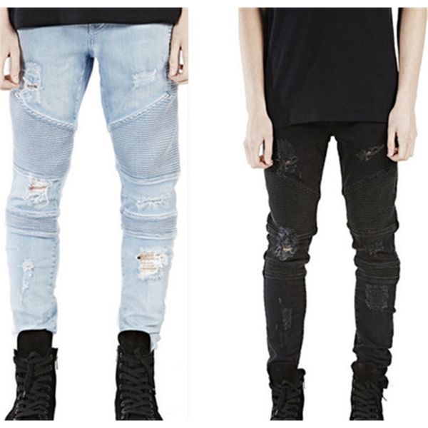 designer men skinny ripped jeans brand distressed slim elastic jeans hole denim biker hip hop pants washed black plus size 38 jeans, Blue
designer men skinny ripped jeans brand distressed slim elastic jeans hole denim biker hip hop pants washed black plus size 38 jeans, Blue