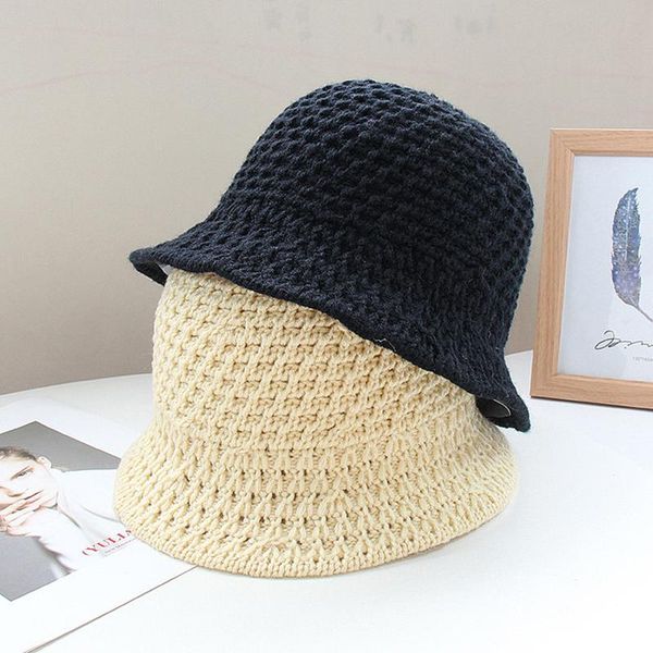 hand knitted hat women autumn and winter bucket simple wild fisherman woolen bowl hats wide brim, Blue;gray
hand knitted hat women autumn and winter bucket simple wild fisherman woolen bowl hats wide brim, Blue;gray