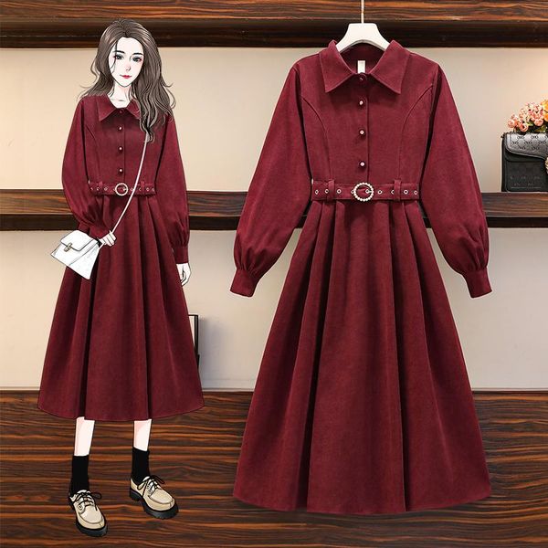 casual dresses ehqaxin autumn womens 2021 all-match retro high waist button lapel long sleeve dress ladies with belt l-4xl, Black;gray
casual dresses ehqaxin autumn womens 2021 all-match retro high waist button lapel long sleeve dress ladies with belt l-4xl, Black;gray