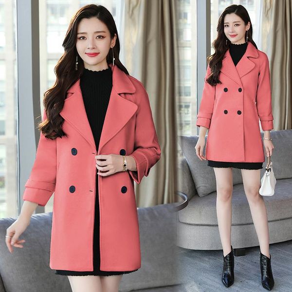 women's trench coats 2021 autumn winter women fashion full double-breasted mid-long woolen coat korean casual office lady outterwear xx, Tan;black
women's trench coats 2021 autumn winter women fashion full double-breasted mid-long woolen coat korean casual office lady outterwear xx, Tan;black