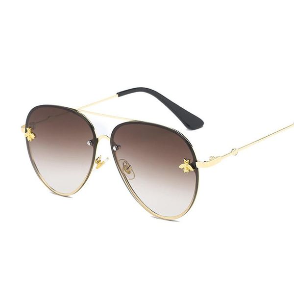 sunglasses fashion rimless small bee women metal gradient sun glasses male female designer vintage pilot oculos, White;black
sunglasses fashion rimless small bee women metal gradient sun glasses male female designer vintage pilot oculos, White;black