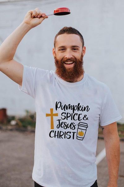 men's t-shirts pumpkin spice and jesus christ print halloween t-shirt christian cross graphic t shirts 2021 streetwear harajuku clothin, White;black
men's t-shirts pumpkin spice and jesus christ print halloween t-shirt christian cross graphic t shirts 2021 streetwear harajuku clothin, White;black