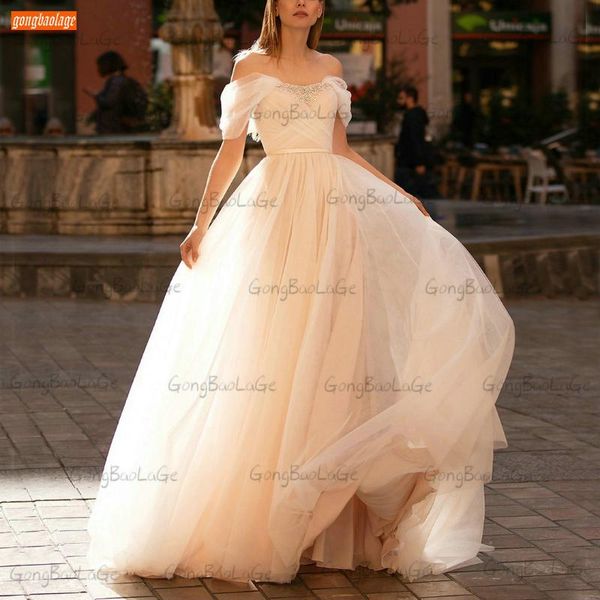 other wedding dresses champagne gown boho 2021 vestido de novia lace up tulle corset bohemian bridal custom made robe mariage, White
other wedding dresses champagne gown boho 2021 vestido de novia lace up tulle corset bohemian bridal custom made robe mariage, White