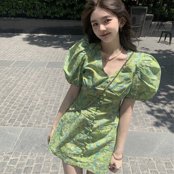 french 2021 small age reducing mini fresh sweet short skirt bubble sleeve floral dress children's summer, Black
french 2021 small age reducing mini fresh sweet short skirt bubble sleeve floral dress children's summer, Black