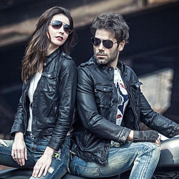 men's leather & faux autumn genuine jacket men winter real sheepskin coat male short slim motorcycle jackets jaqueta masculina 1004, Black
men's leather & faux autumn genuine jacket men winter real sheepskin coat male short slim motorcycle jackets jaqueta masculina 1004, Black