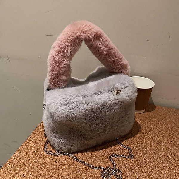 evening bags original brand autumn/winter plush bag 2021 female chain messenger fashion handbag shoulder square
