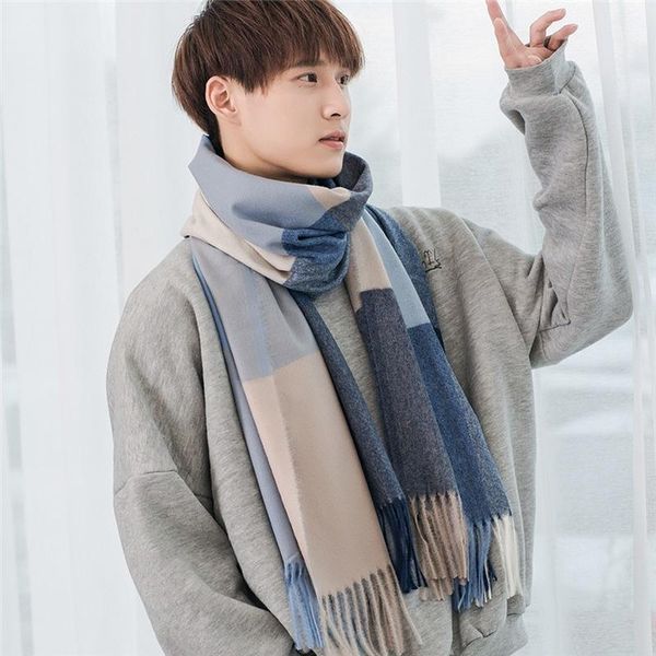 scarves autumn and winter men's scarf outdoor cold warm tassel plaid bristle for men women imitation cashmere, Blue;gray
scarves autumn and winter men's scarf outdoor cold warm tassel plaid bristle for men women imitation cashmere, Blue;gray