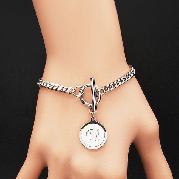 link, chain punk letter u shell stainless steel bracelet women silver color bracelets bangles jewelry pulsera acero inoxidable mujer b18411, Black
link, chain punk letter u shell stainless steel bracelet women silver color bracelets bangles jewelry pulsera acero inoxidable mujer b18411, Black