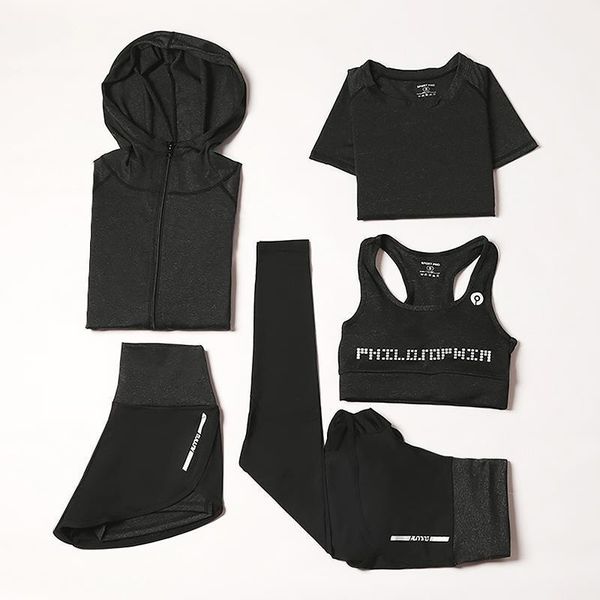 yoga outfit ladies 5 piece set suit female sleeveless vest bra shorts fitness running gym sportswear
yoga outfit ladies 5 piece set suit female sleeveless vest bra shorts fitness running gym sportswear