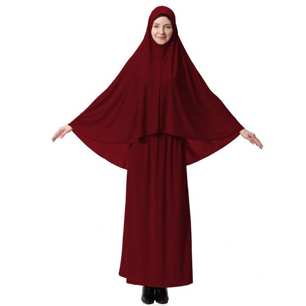 muslim burqa abaya women hijab prayer garment ramadan dress islamic jilbab burka niqab long khimar kaftan robe arab 2 piece set, Red
muslim burqa abaya women hijab prayer garment ramadan dress islamic jilbab burka niqab long khimar kaftan robe arab 2 piece set, Red