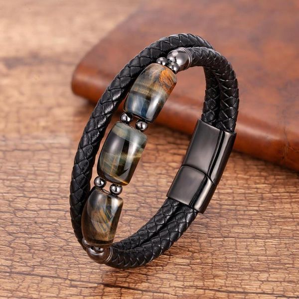 charm bracelets tiger eye stone for men geometric natural beads leather rope bangles 2021 men's jewelry accessories, Golden;silver
charm bracelets tiger eye stone for men geometric natural beads leather rope bangles 2021 men's jewelry accessories, Golden;silver