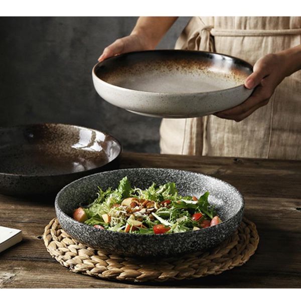 dishes & plates deep round creative ceramic household retro porcelain salad bowl tableware cute plate
dishes & plates deep round creative ceramic household retro porcelain salad bowl tableware cute plate