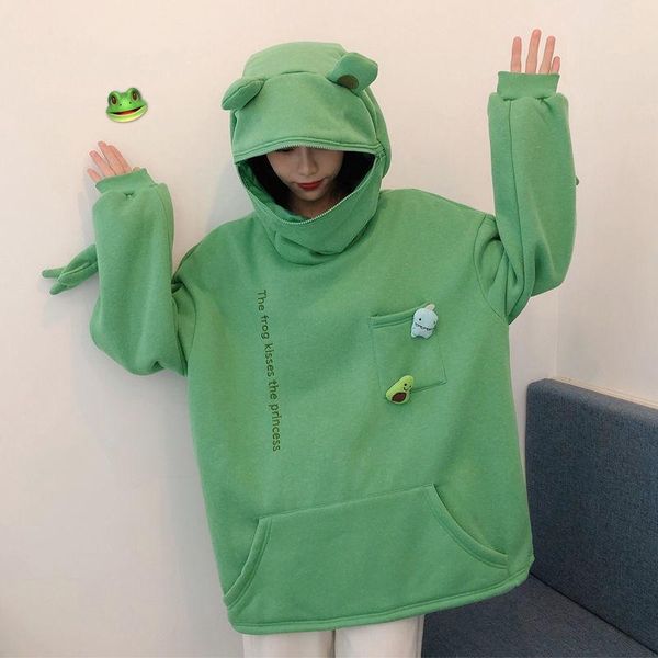 women's hoodies & sweatshirts for women autumn winter long sleeve frog kawaii hooded sweatshirt korean harajuku oversize female casual, Black
women's hoodies & sweatshirts for women autumn winter long sleeve frog kawaii hooded sweatshirt korean harajuku oversize female casual, Black