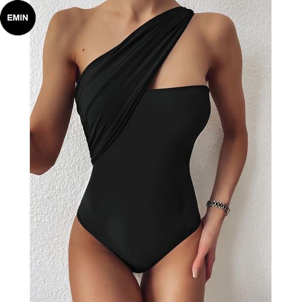 women's swimwear summer sale one-shoulder solid color low-cut bikini suit brazil push-up, White;black
women's swimwear summer sale one-shoulder solid color low-cut bikini suit brazil push-up, White;black