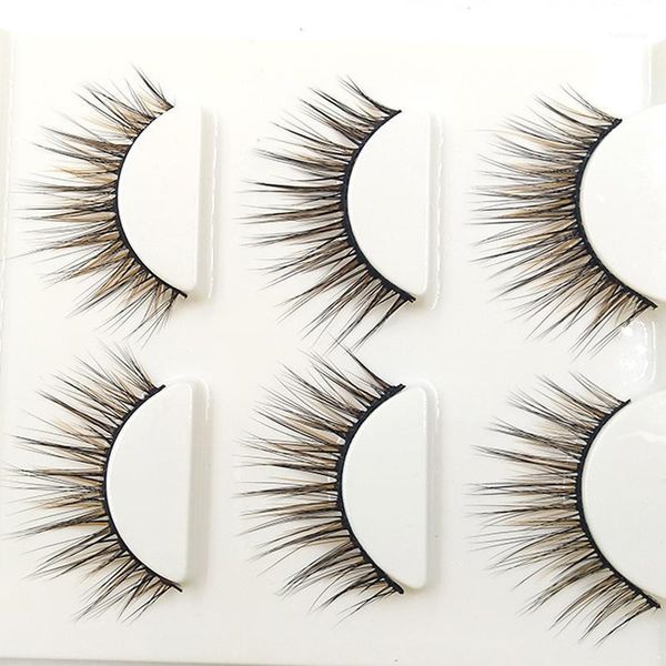 color false eyelashes 3d stereo brown black cross thick handmade fake makeup tools 1 box 3 pairs1
color false eyelashes 3d stereo brown black cross thick handmade fake makeup tools 1 box 3 pairs1