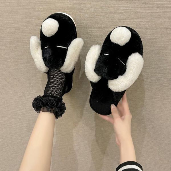 slippers 2021 winter cotton for women korean-style indoor warm girl's cartoon dog cute shoes plush footwears, Black
slippers 2021 winter cotton for women korean-style indoor warm girl's cartoon dog cute shoes plush footwears, Black