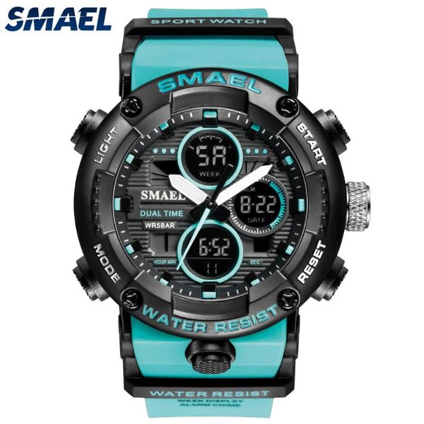 wristwatches smael brand men sports watches dual display analog digital led electronic quartz waterproof swimming military watch, Slivery;brown
wristwatches smael brand men sports watches dual display analog digital led electronic quartz waterproof swimming military watch, Slivery;brown