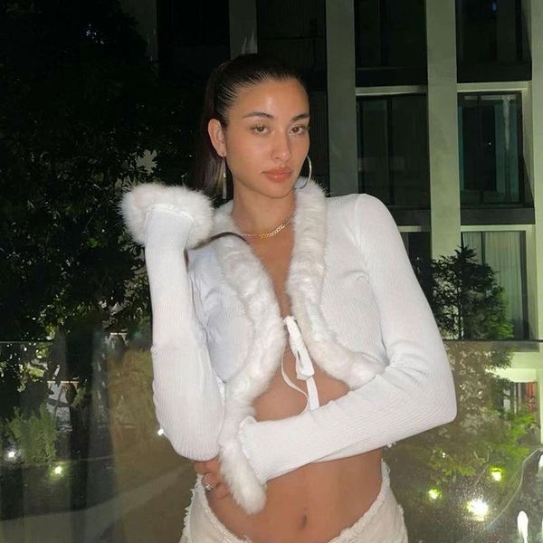 women's jackets fluffy plush patchwork crop coat jacket for women 2021 fashion elegant lace up chic office ladies outwear autumn winter, Black;brown
women's jackets fluffy plush patchwork crop coat jacket for women 2021 fashion elegant lace up chic office ladies outwear autumn winter, Black;brown