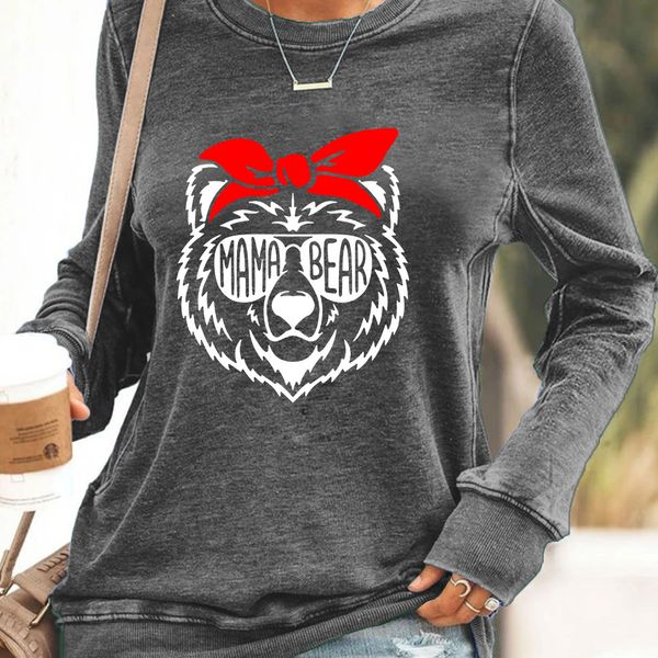 autumn and winter women's thanksgiving theme brown bear print casual round neck thickened sweater, Black
autumn and winter women's thanksgiving theme brown bear print casual round neck thickened sweater, Black