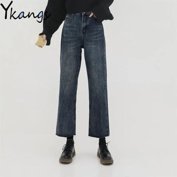 women's jeans big size 5xl vintage ankle length high waist straight leg women denim pants korean fashion wild streetwear simple trouser, Blue
women's jeans big size 5xl vintage ankle length high waist straight leg women denim pants korean fashion wild streetwear simple trouser, Blue