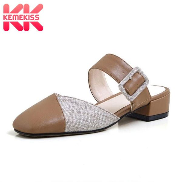 kemekiss fashion women sandals shoes metal buckle design square toe modern thick heels patchwork footwear size 31-43, Black
kemekiss fashion women sandals shoes metal buckle design square toe modern thick heels patchwork footwear size 31-43, Black