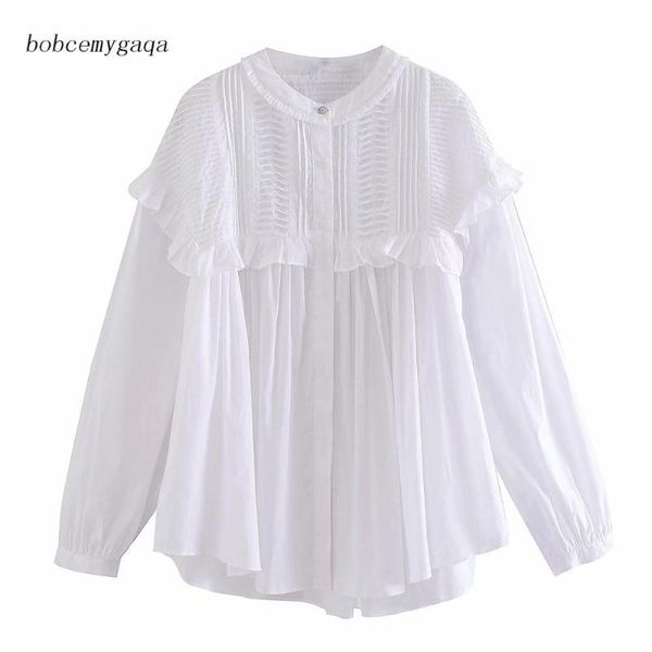ruffled white women shirt long sleeve casual spring summer pleated blouse ladies o neck vintage women's blouses & shirts
ruffled white women shirt long sleeve casual spring summer pleated blouse ladies o neck vintage women's blouses & shirts