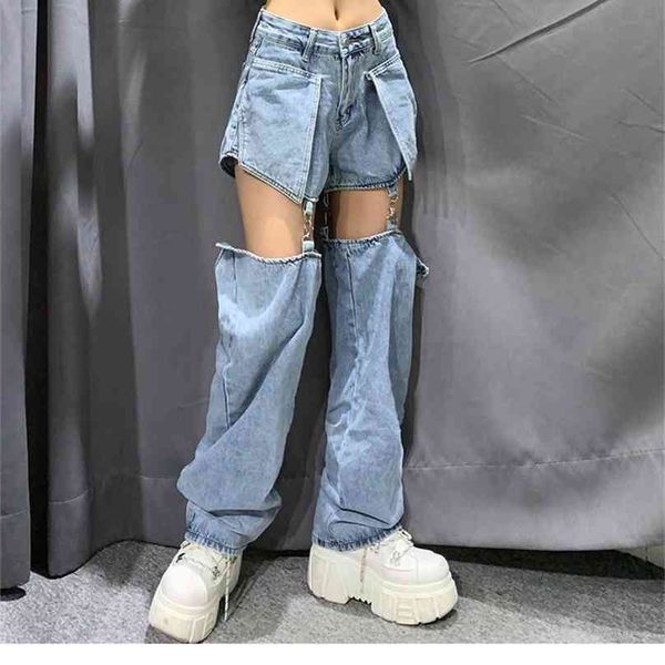 high street jeans women splice wide leg trousers hip-hop cotton loose retro chain removable cool girls womens denim pants 210922, Blue
high street jeans women splice wide leg trousers hip-hop cotton loose retro chain removable cool girls womens denim pants 210922, Blue