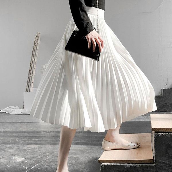 skirts 2021 spring women elegant pleated skirt high waist white midi female quality a-line saia streetwear, Black
skirts 2021 spring women elegant pleated skirt high waist white midi female quality a-line saia streetwear, Black