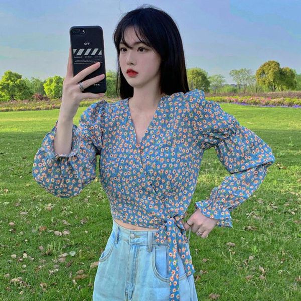 women's blouses & shirts women ins floral summer trendy femme crop lace-up all-match daily soft womens puff-sleeve vintage korean, White
women's blouses & shirts women ins floral summer trendy femme crop lace-up all-match daily soft womens puff-sleeve vintage korean, White