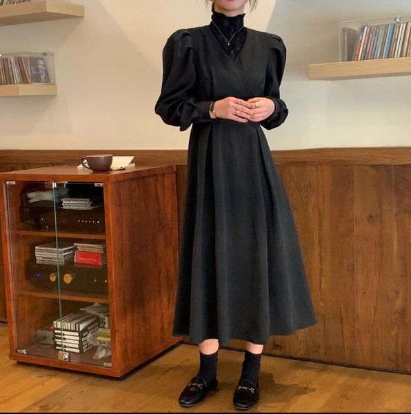 casual dresses lace turtle collar long puff sleeve midi dress patchwork spring autumn khaki black, Black;gray
casual dresses lace turtle collar long puff sleeve midi dress patchwork spring autumn khaki black, Black;gray