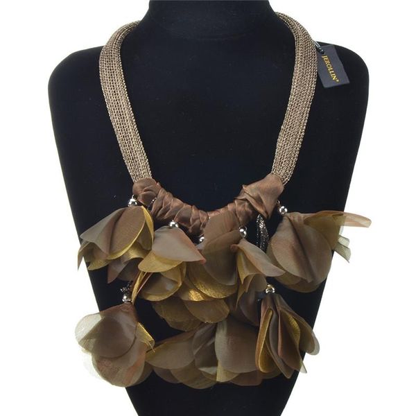 colors big flower pendant statement necklace handmade fashion chunky rope for women party jewelry accessories necklaces, Silver
colors big flower pendant statement necklace handmade fashion chunky rope for women party jewelry accessories necklaces, Silver