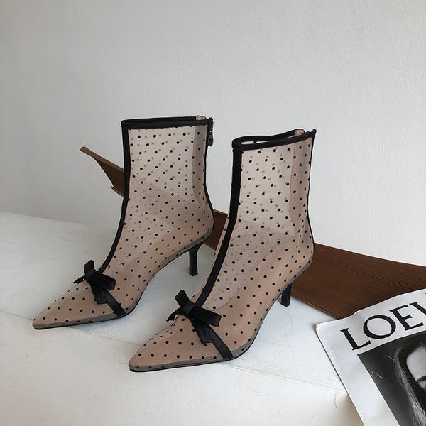 boots fashion women ankle pointed toe short botas bow design thin low heels back zipper air mesh 1vl2, Black
boots fashion women ankle pointed toe short botas bow design thin low heels back zipper air mesh 1vl2, Black