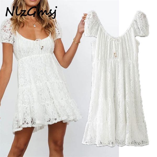 dres white lace female short sleeve o neck a-line mini vestido mujer summer party es 03 210628, Black;gray
dres white lace female short sleeve o neck a-line mini vestido mujer summer party es 03 210628, Black;gray