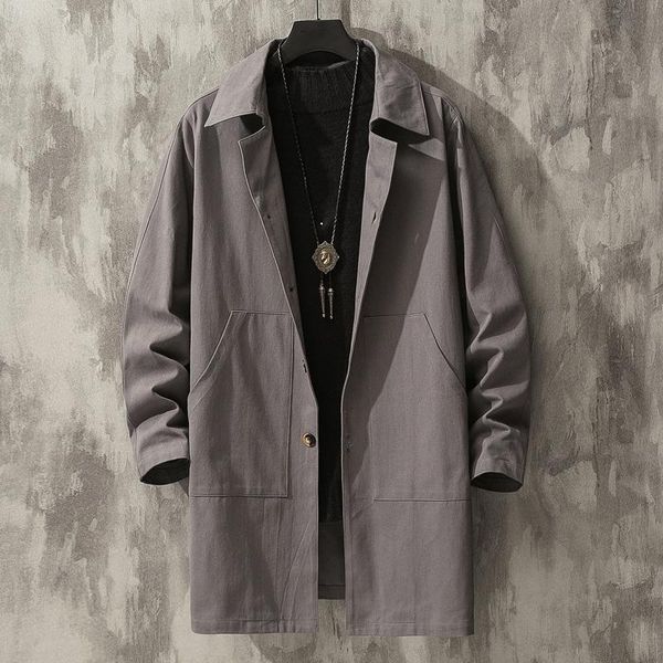 men's jackets japanese tide brand spring and autumn windbreaker jacket male korean fashion trend hong kong style mid-length, Black;brown
men's jackets japanese tide brand spring and autumn windbreaker jacket male korean fashion trend hong kong style mid-length, Black;brown