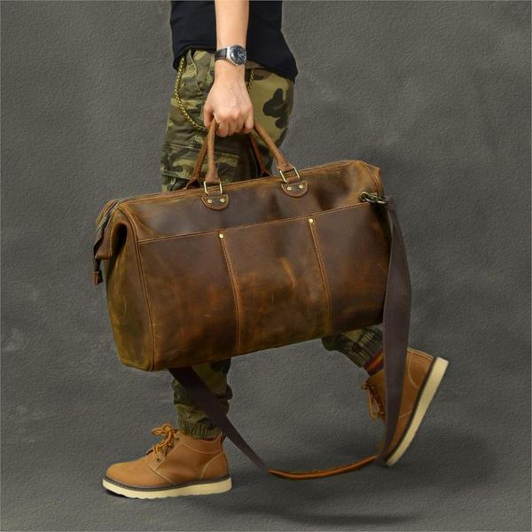 genuine leather travel bag men vintage duffel big cow carry on luggage weekend large male shoulder bags
genuine leather travel bag men vintage duffel big cow carry on luggage weekend large male shoulder bags