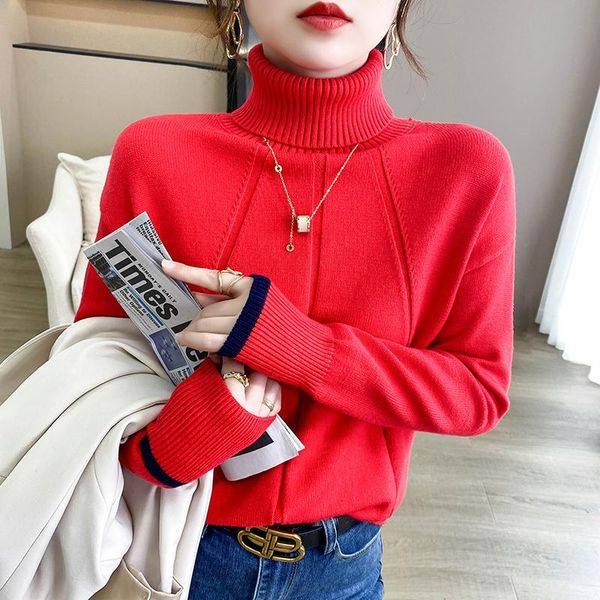 women's sweaters 2021 autumn winter cashmere pullover high neck casual sweater shirt long sleeve girl, White;black
women's sweaters 2021 autumn winter cashmere pullover high neck casual sweater shirt long sleeve girl, White;black