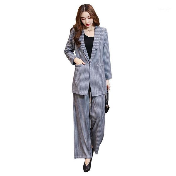 women's suits & blazers loose pantsuit woman autumn the korean version stylish casual commuter striped professional suit two-piece, White;black
women's suits & blazers loose pantsuit woman autumn the korean version stylish casual commuter striped professional suit two-piece, White;black