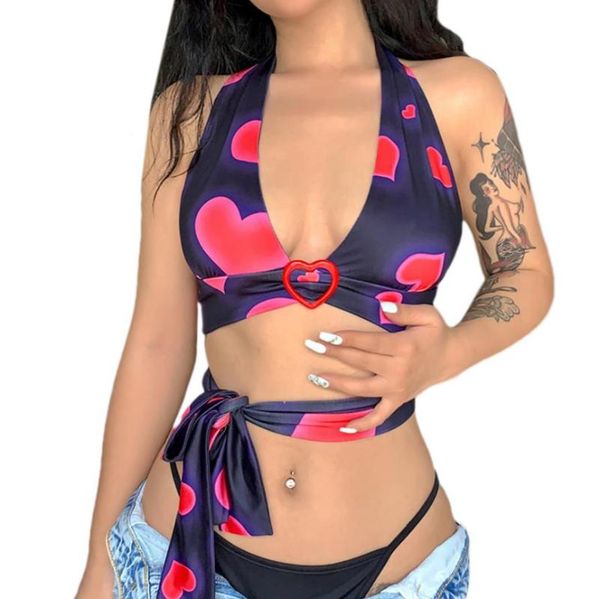 women's tanks & camis female camisole heart print deep v-neck strappy halterneck vest crop for summer red, White
women's tanks & camis female camisole heart print deep v-neck strappy halterneck vest crop for summer red, White
