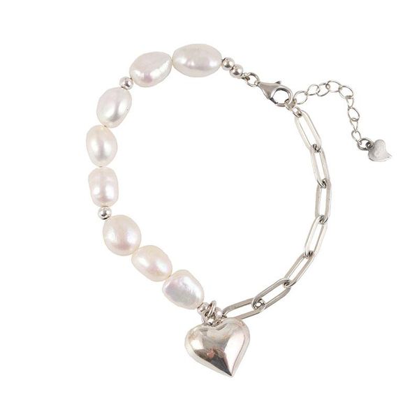 bangle pearl heart pendant bracelet women's fashion simple and elegant temperament creative design personalized, Black
bangle pearl heart pendant bracelet women's fashion simple and elegant temperament creative design personalized, Black