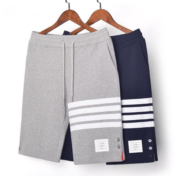 fashion brand casual shorts men summer button split cotton sports trousers striped panelled jogger track men's, White;black
fashion brand casual shorts men summer button split cotton sports trousers striped panelled jogger track men's, White;black