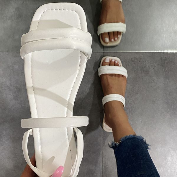 women slip on sandals womens square toe solid slippers female casual beach flat ladies summer shoes woman footwear plus size, Black
women slip on sandals womens square toe solid slippers female casual beach flat ladies summer shoes woman footwear plus size, Black