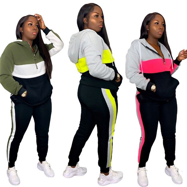 women's tracksuits womens spring autumn pullover hoodies long pants two piece suits patchwork loose woman 2pcs sets 42tj, Gray
women's tracksuits womens spring autumn pullover hoodies long pants two piece suits patchwork loose woman 2pcs sets 42tj, Gray