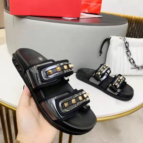 80% off shoes vallu summer new leather all-match high-end rivets fashionable and sandy vacation slippers i698, Black
80% off shoes vallu summer new leather all-match high-end rivets fashionable and sandy vacation slippers i698, Black