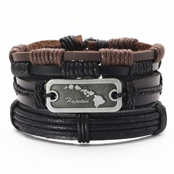 new brown black genuine leather bracelets men women bangles 3 pcs/set feather cross hawaii charm femme homme male gift jewelry, Golden;silver
new brown black genuine leather bracelets men women bangles 3 pcs/set feather cross hawaii charm femme homme male gift jewelry, Golden;silver